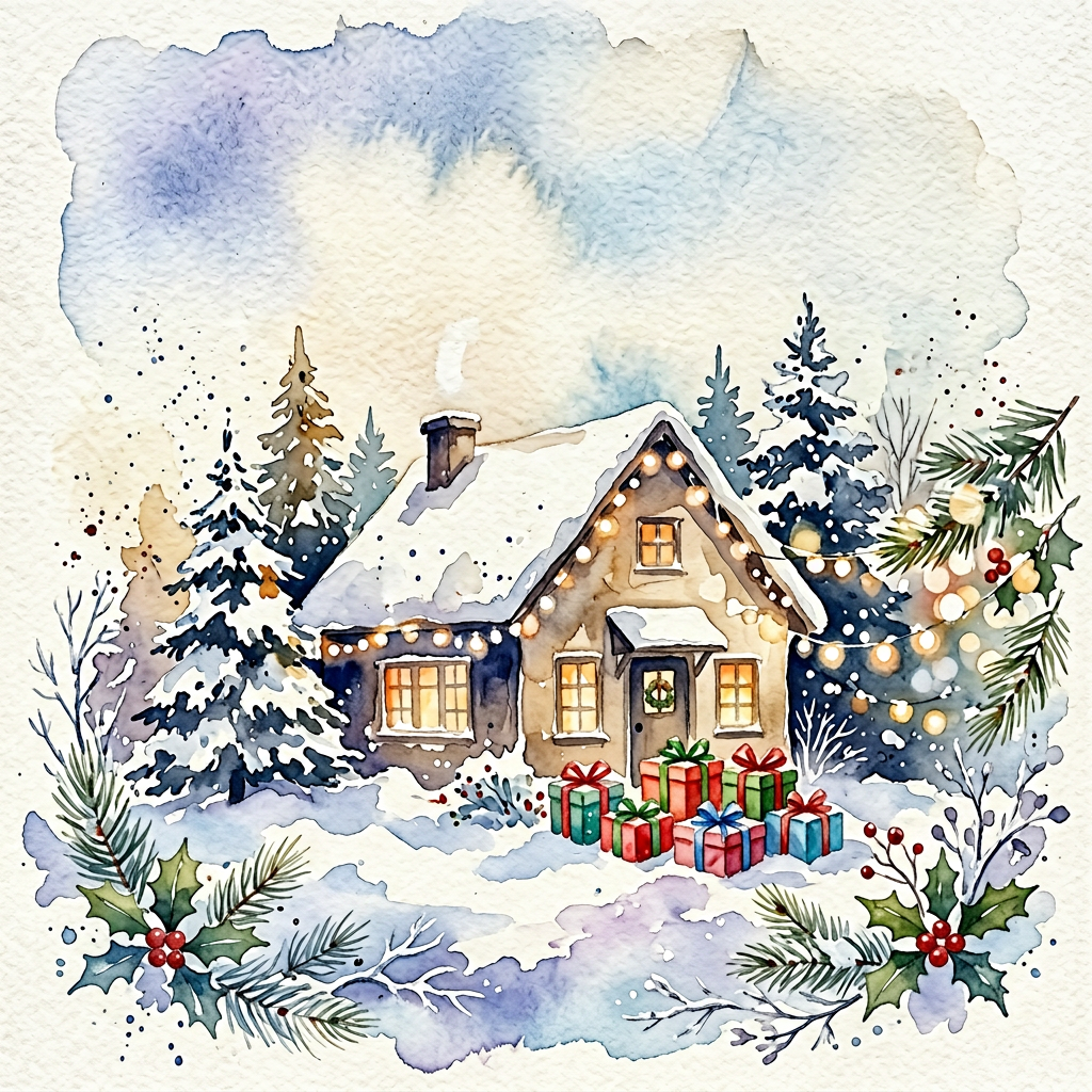 Holiday Season Watercolor Garden preview
