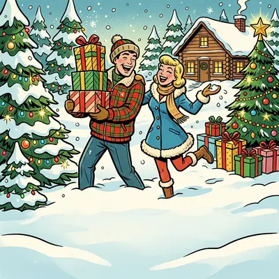 Holiday Season Retro Cartoon preview