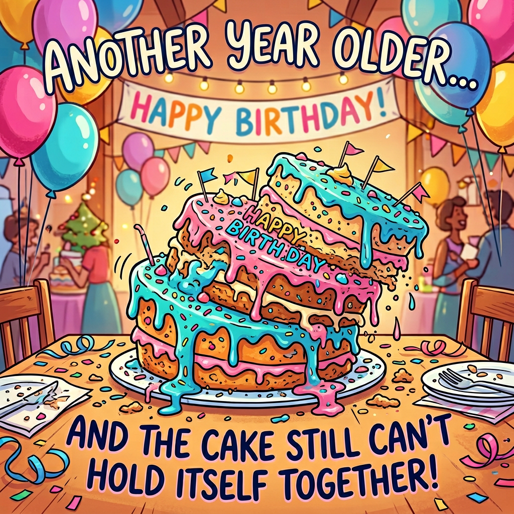 Funny Birthday Cake Catastrophe preview