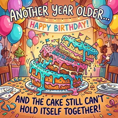 Funny Birthday Cake Catastrophe preview