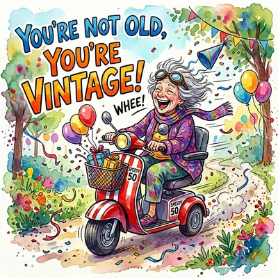 Funny Birthday Over the Hill preview