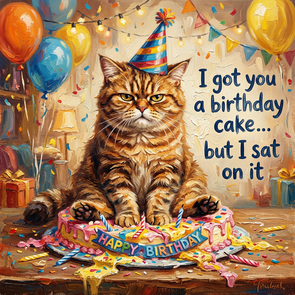 Funny Birthday Cat Party preview