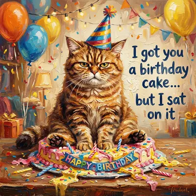 Funny Birthday Cat Party preview