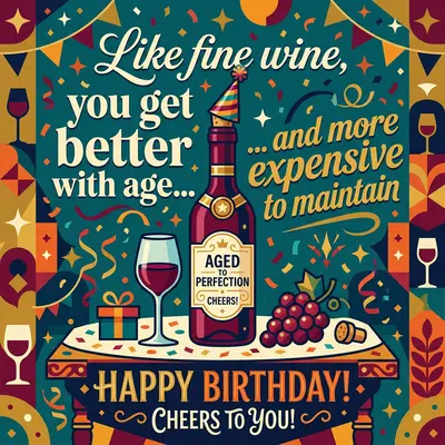 Funny Birthday Wine Age preview