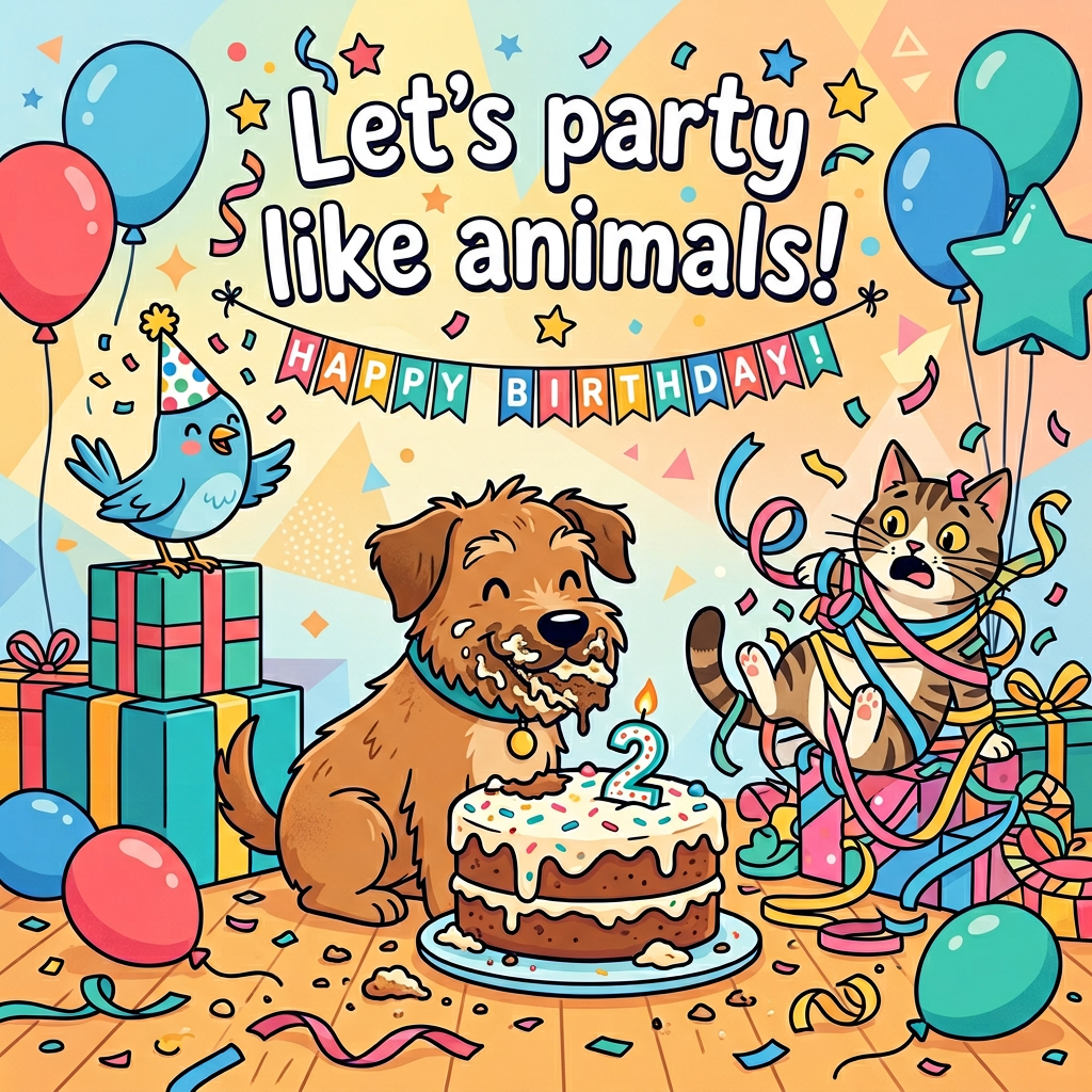 Funny Birthday Animal Party preview