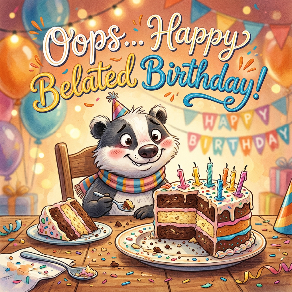 Belated Birthday Oops Cake preview