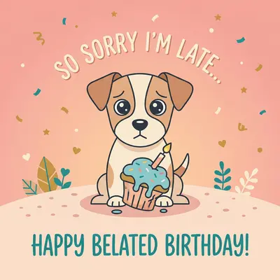 Belated Birthday Sorry Puppy preview