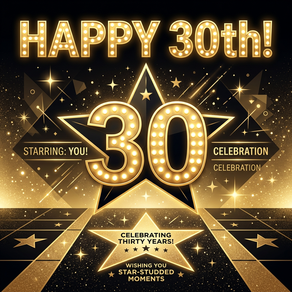 30th Birthday Milestone Star preview