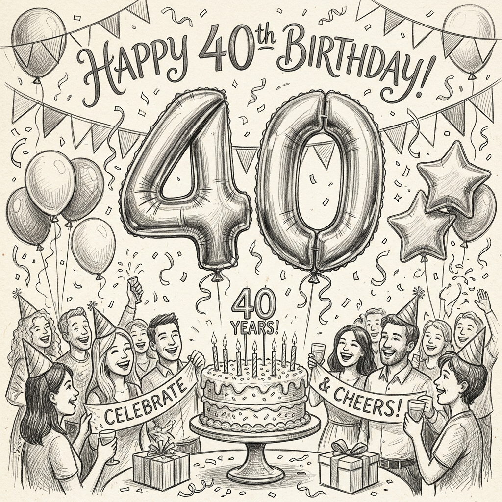 40th Birthday Party Balloons preview