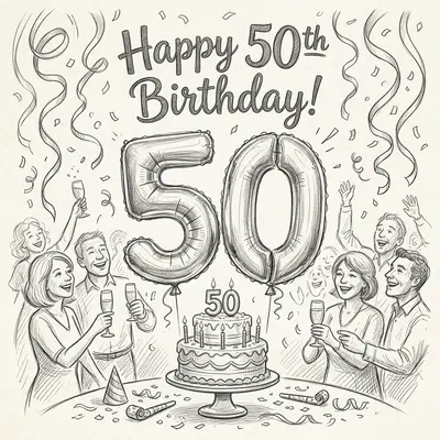 50th Birthday Party Balloons preview