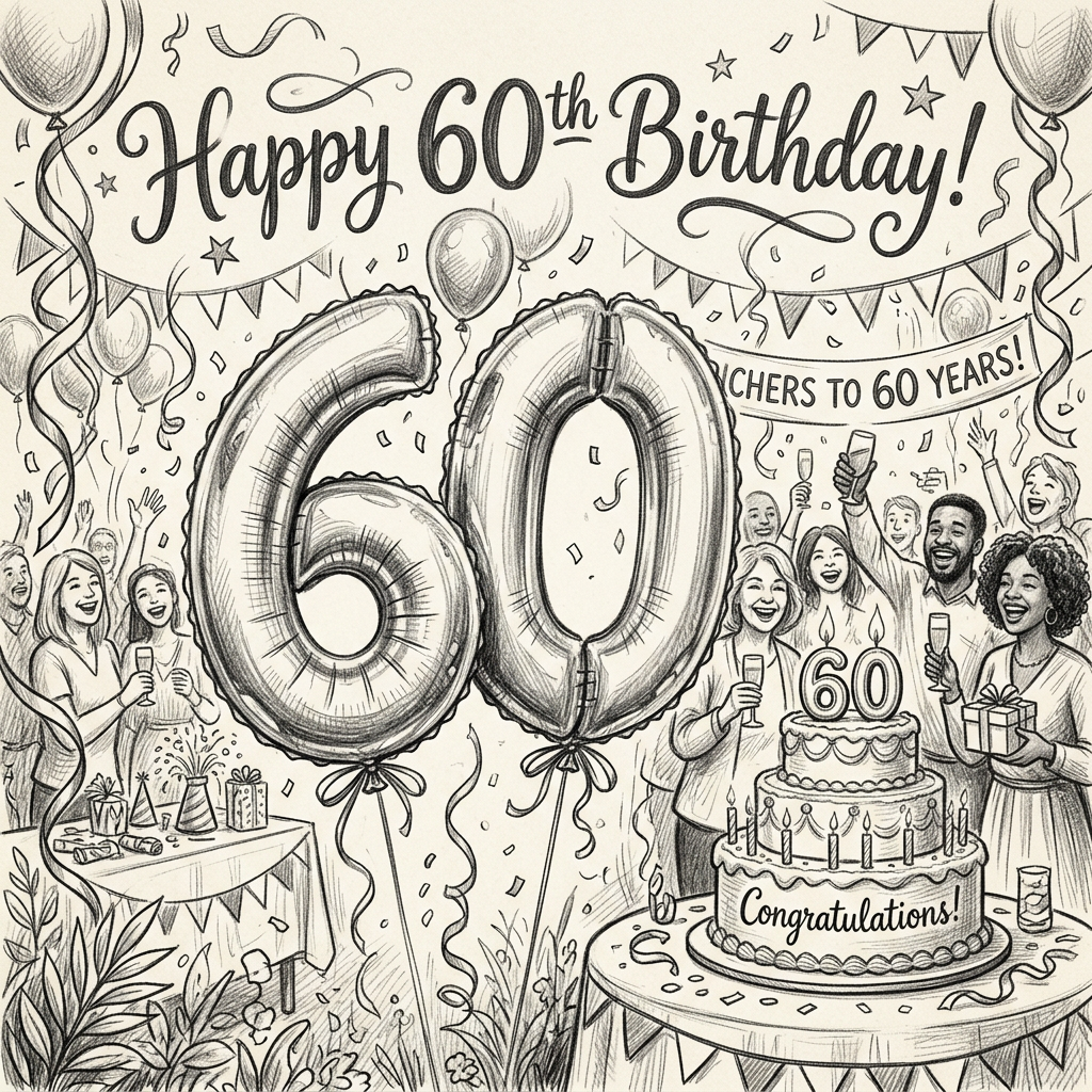 60th Birthday Party Balloons preview