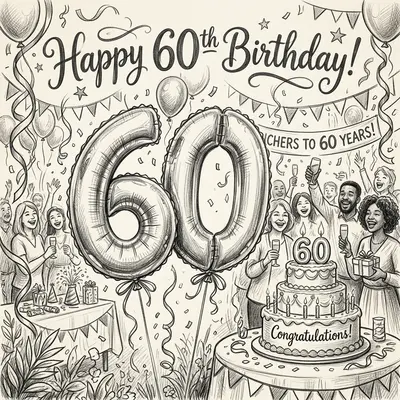 60th Birthday Party Balloons preview