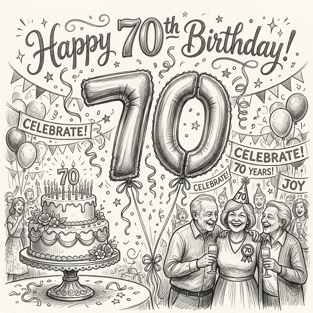 70th Birthday Party Balloons preview