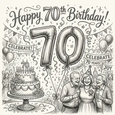 70th Birthday Party Balloons preview