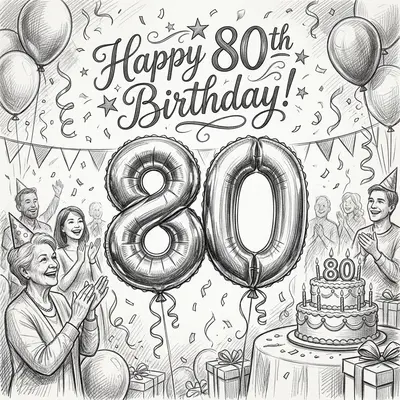 80th Birthday Party Balloons preview