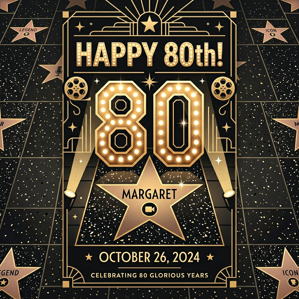 80th Birthday Milestone Star preview