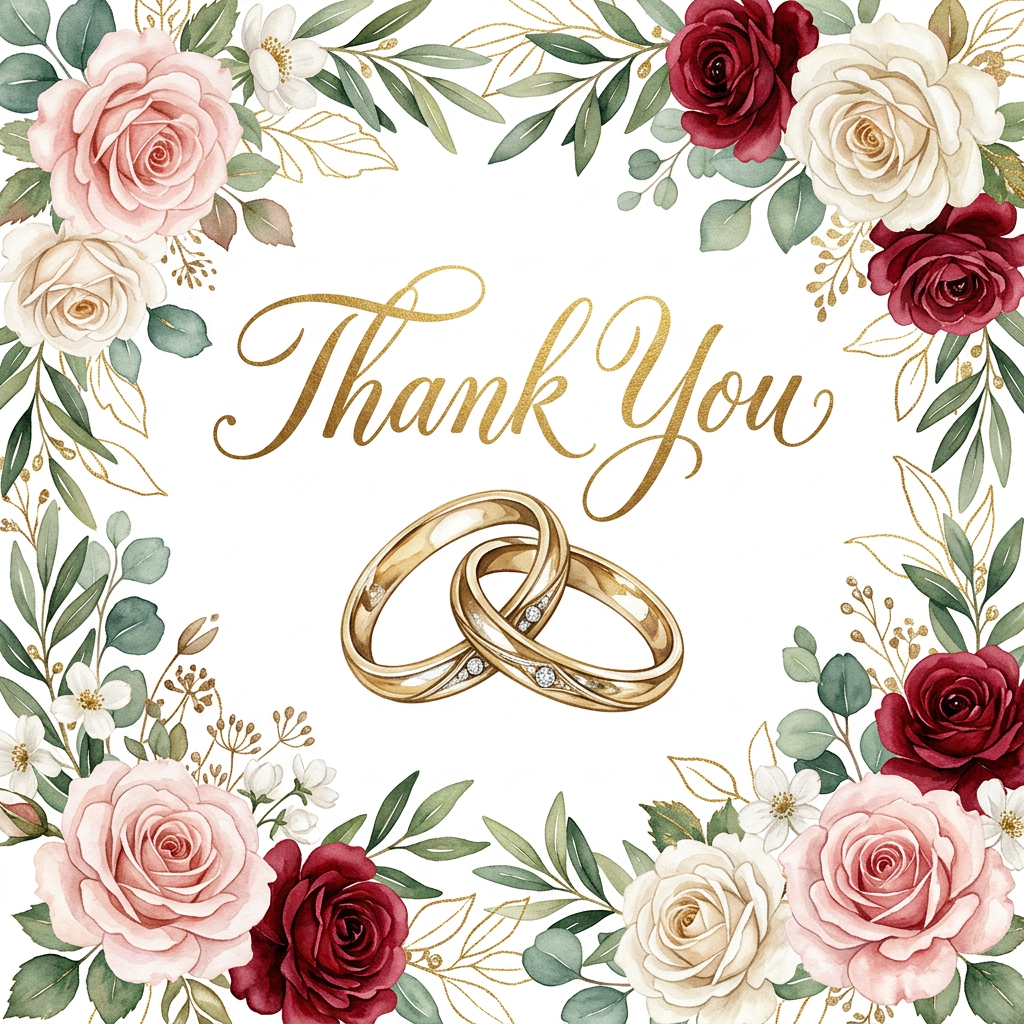 Wedding Thank You Elegant Rings preview