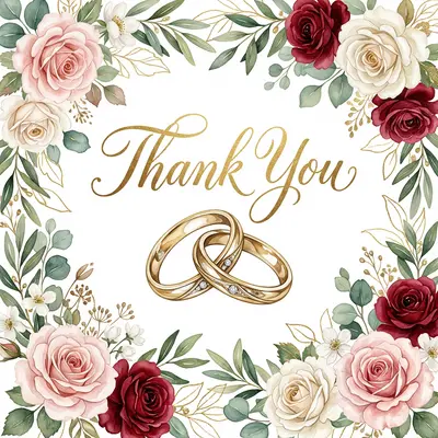 Wedding Thank You Elegant Rings preview