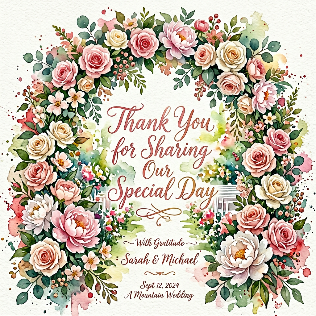 Wedding Thank You Floral Arch preview