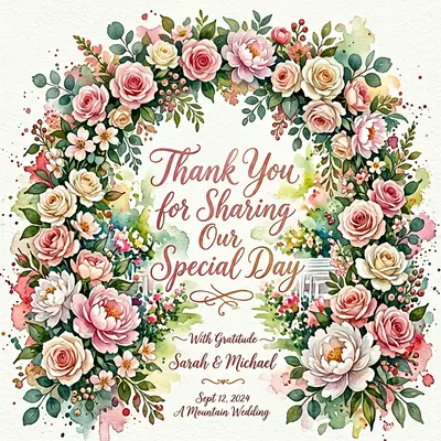 Wedding Thank You Floral Arch preview