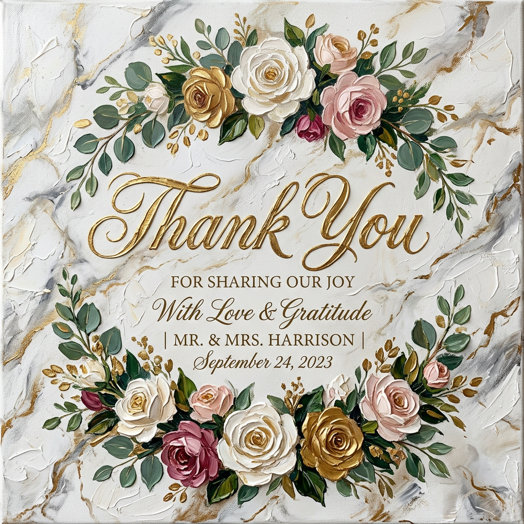 Wedding Thank You Gold Foil preview