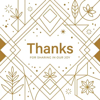 Wedding Thank You Modern preview