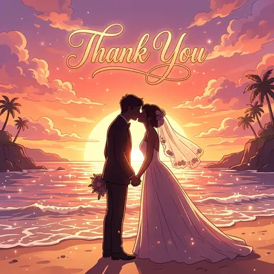 Wedding Thank You Sunset preview