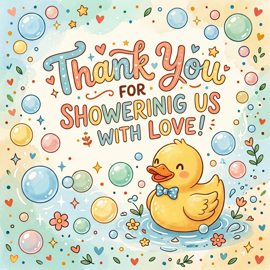 Baby Shower Thank You Duckling preview