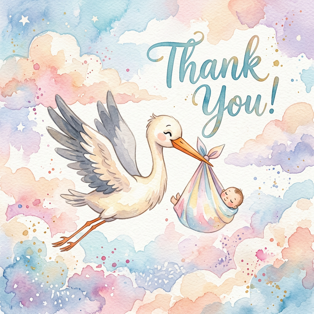 Baby Shower Thank You Stork preview