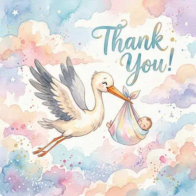Baby Shower Thank You Stork preview