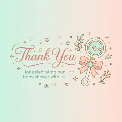 Baby Shower Thank You Rattle preview
