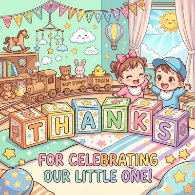 Baby Shower Thank You Blocks preview