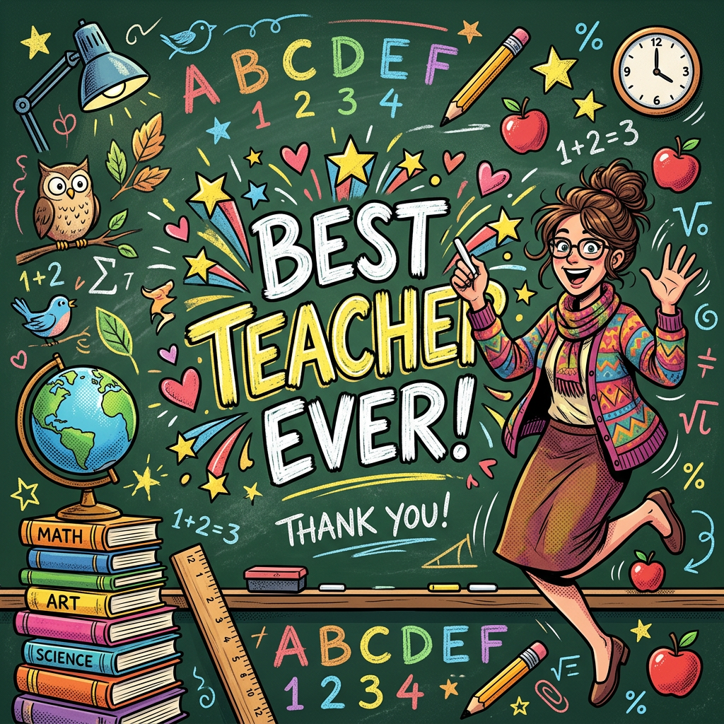 Teacher Thank You Chalkboard preview