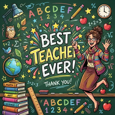 Teacher Thank You Chalkboard preview