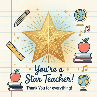 Teacher Thank You Star preview