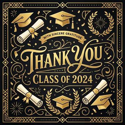 Graduation Thank You Gold preview