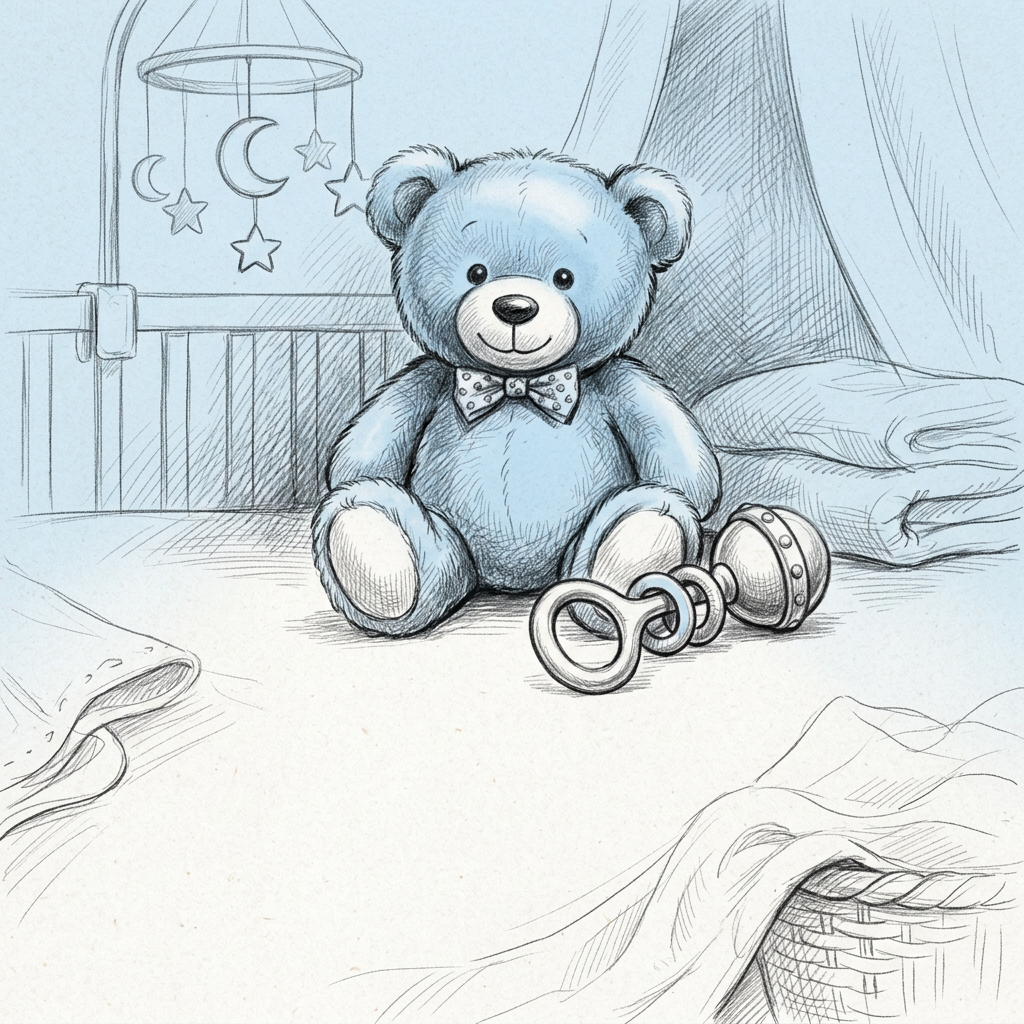 Baby Boy Shower Teddy Bear Blue preview