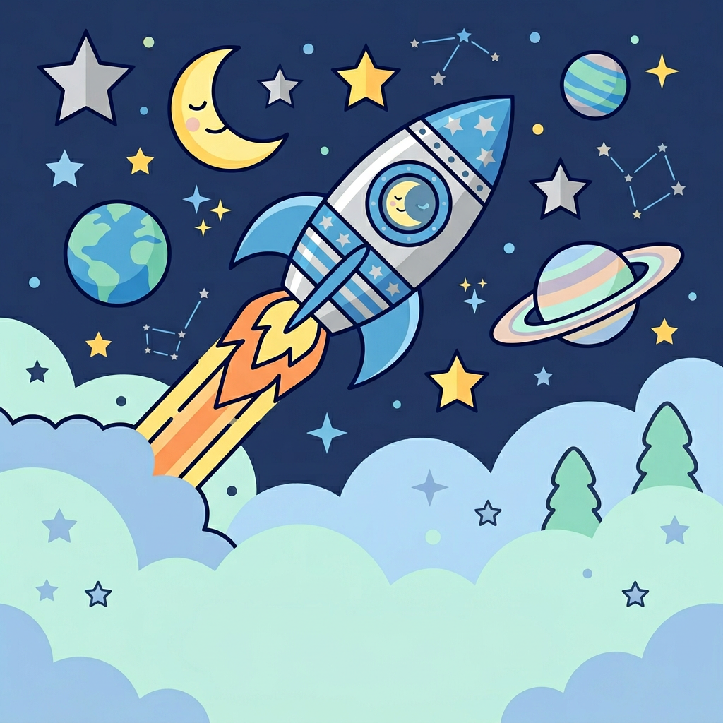 Baby Boy Shower Rockets preview