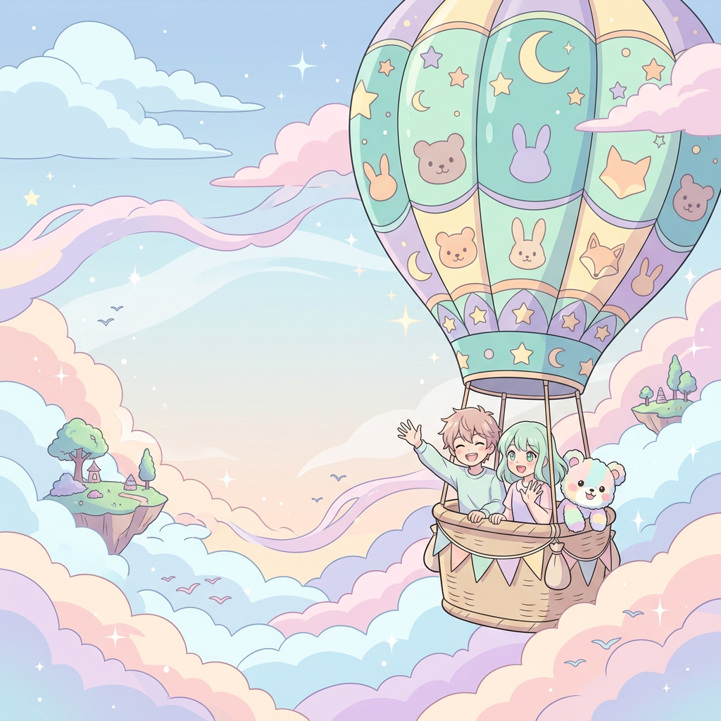 Baby Shower Gender Neutral Hot Air Balloon preview