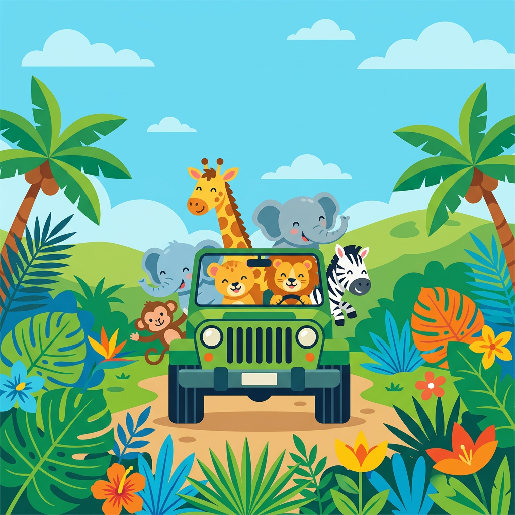 Baby Shower Safari Jeep preview