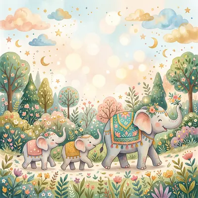 Baby Shower Animals Elephant Parade preview