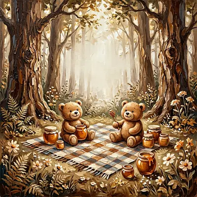 Baby Shower Animals Bear Picnic preview