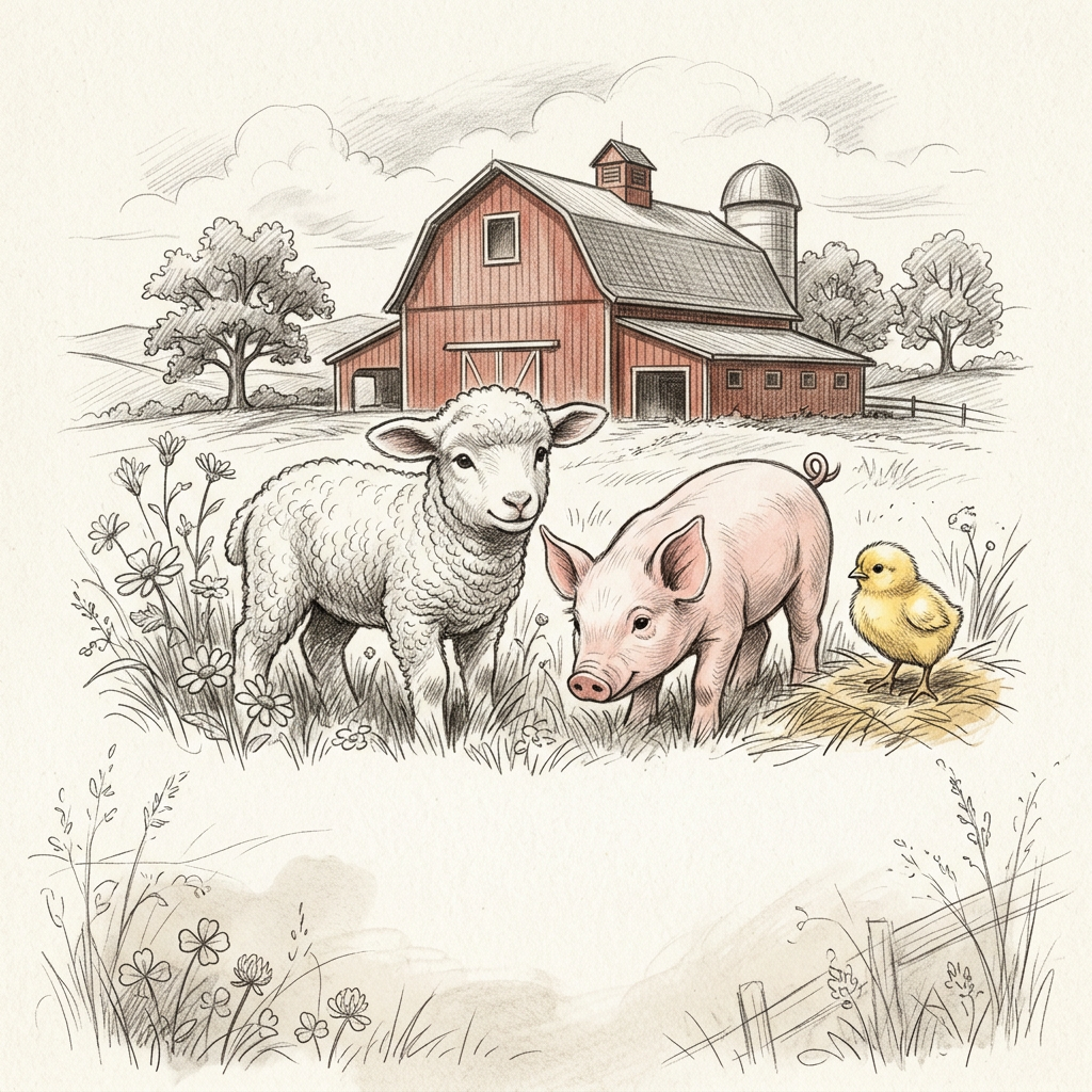 Baby Shower Animals Farmyard preview
