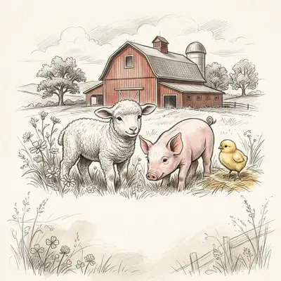 Baby Shower Animals Farmyard preview