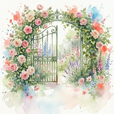 Baby Shower Floral Garden Gate preview