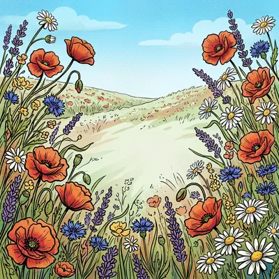 Baby Shower Floral Wildflower Meadow preview