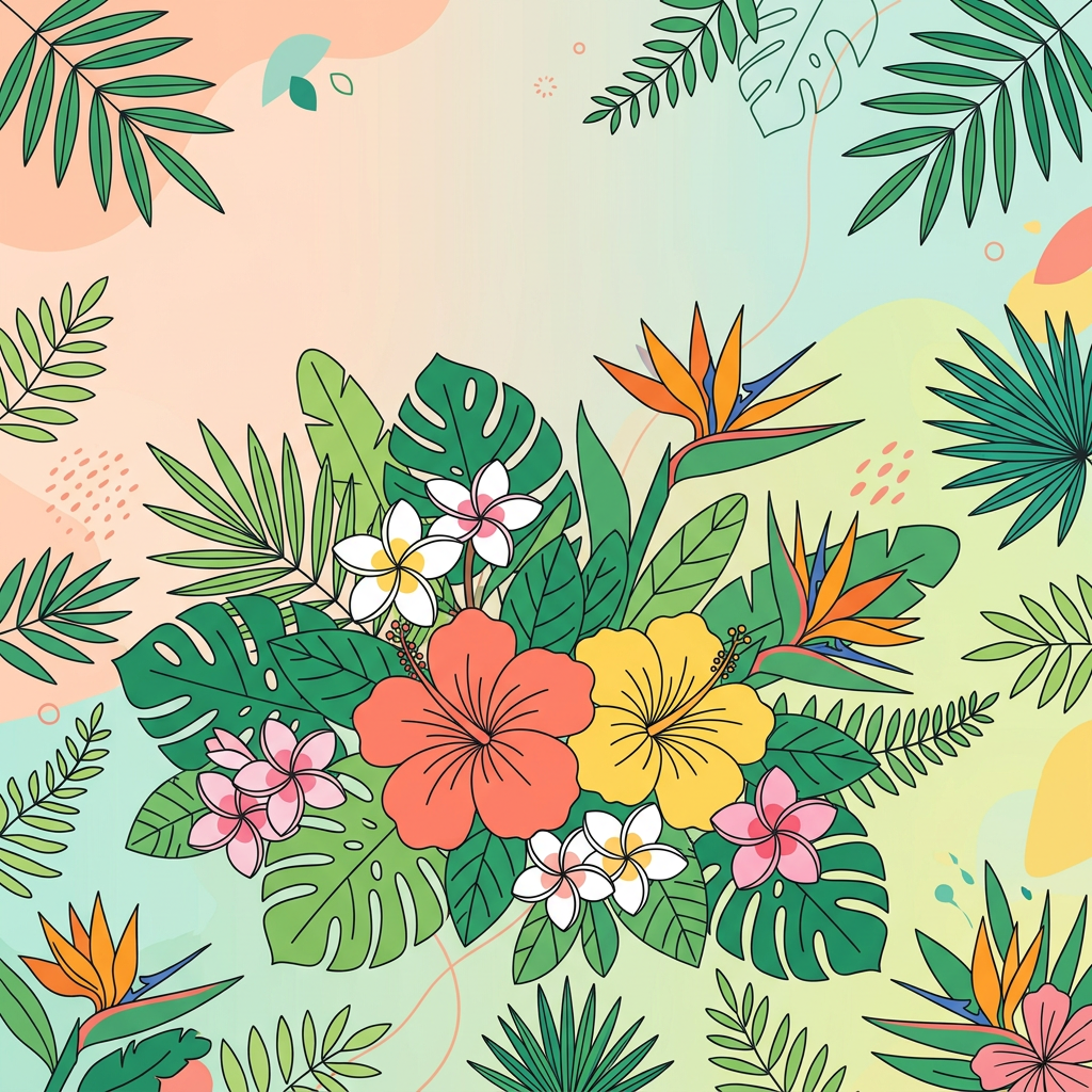 Baby Shower Floral Tropical preview