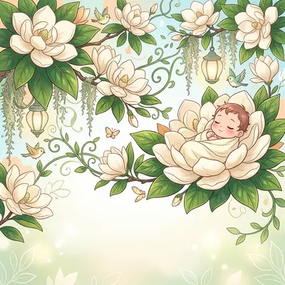 Baby Shower Floral Magnolia preview