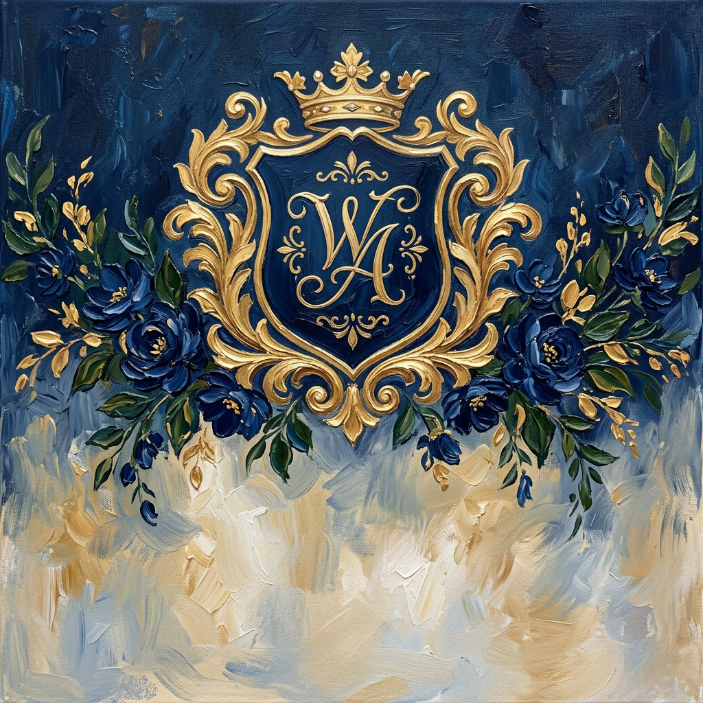 Elegant Wedding Monogram Crest preview
