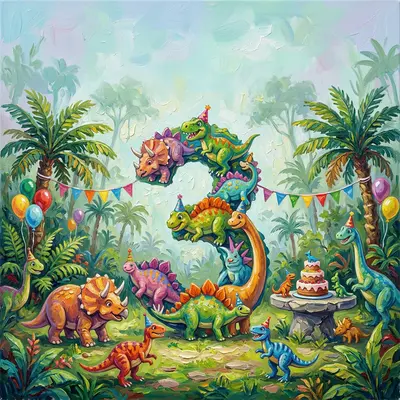 Dinosaur Party Three-Rex preview